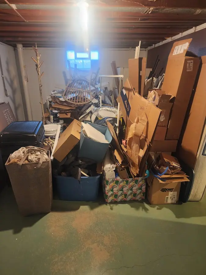 Roll-off dumpster container at job site for Concrete Dumpster Rental in Boonton